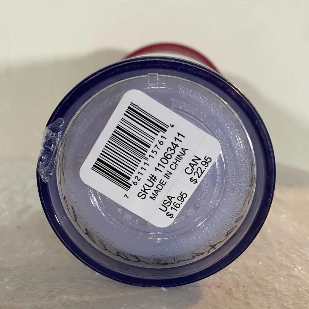 Starbucks Falala Venti 24oz Red White Green Christmas Holiday Travel Tumbler - Picture 6 of 6